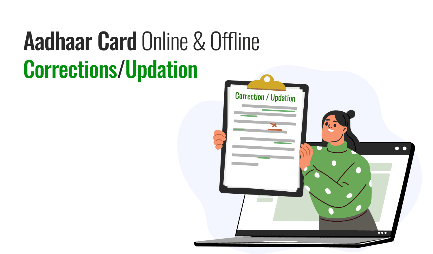 Aadhaar Card Online Corrections/Updates & Offline  - Steps